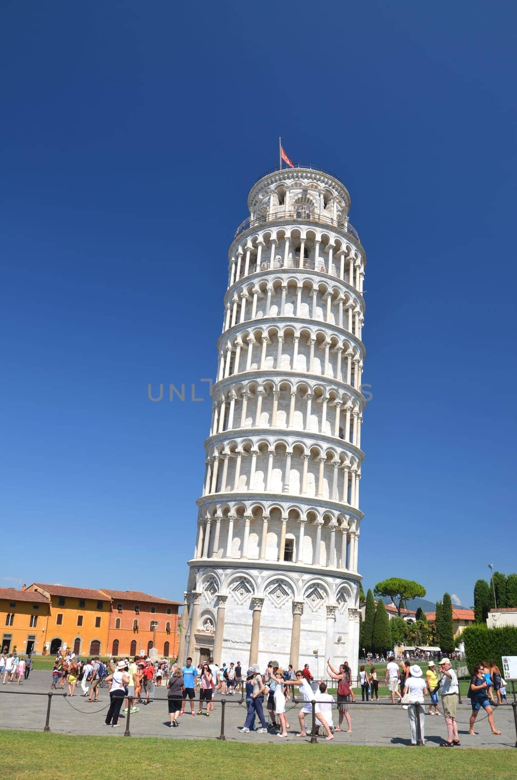 The outstanding view of the Leaning Tower on Square of Miracles in Pisa, Tuscany – Italy