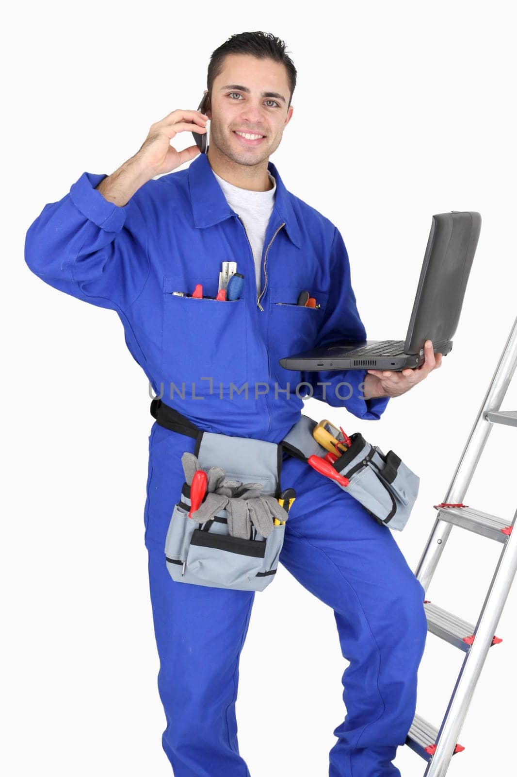 Electrician and his equipment