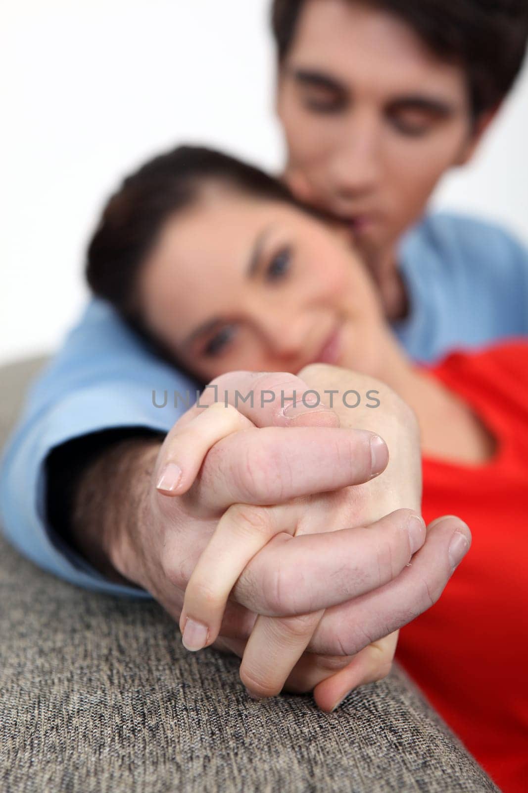 couple holding hands