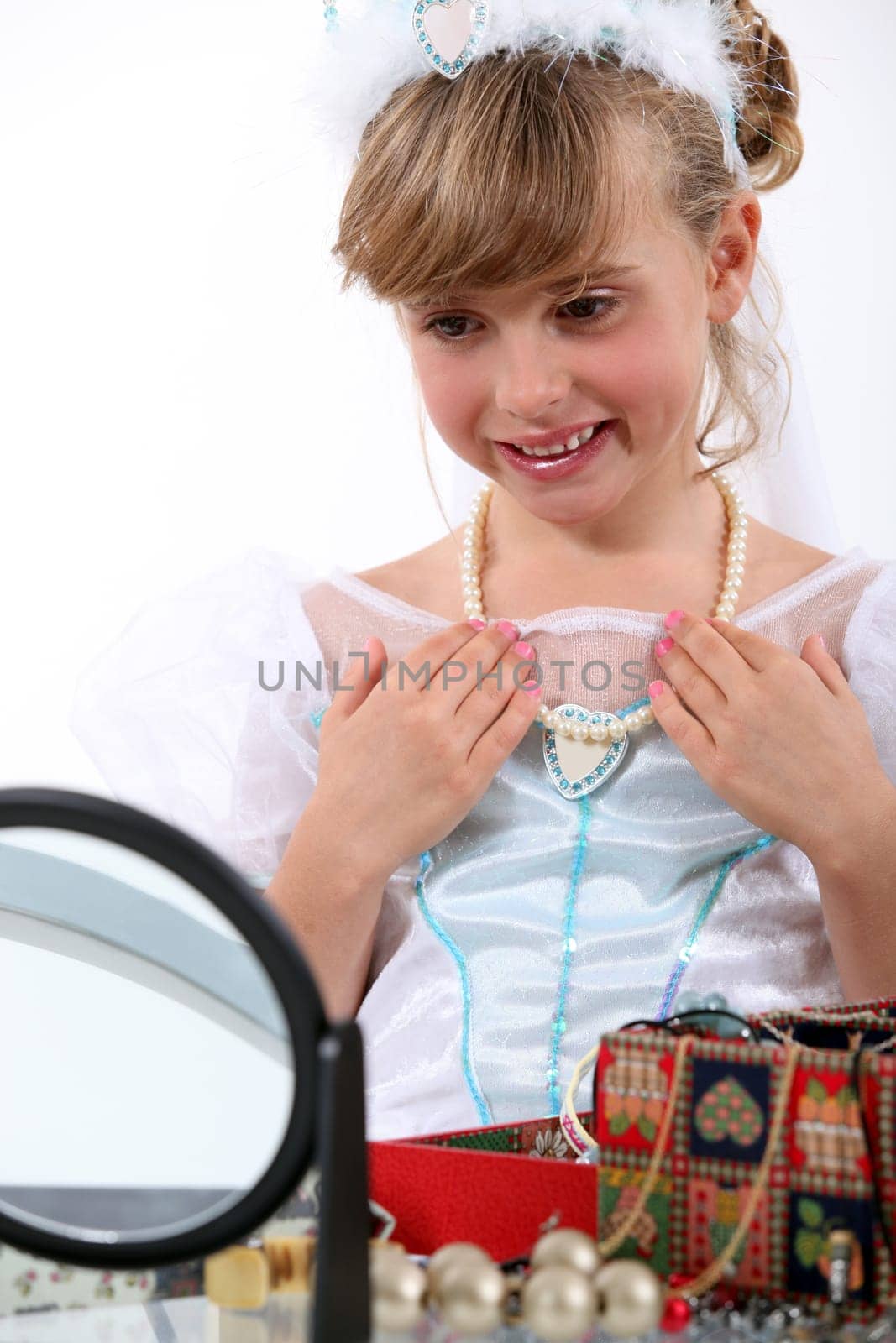 Little girl dressed as princess
