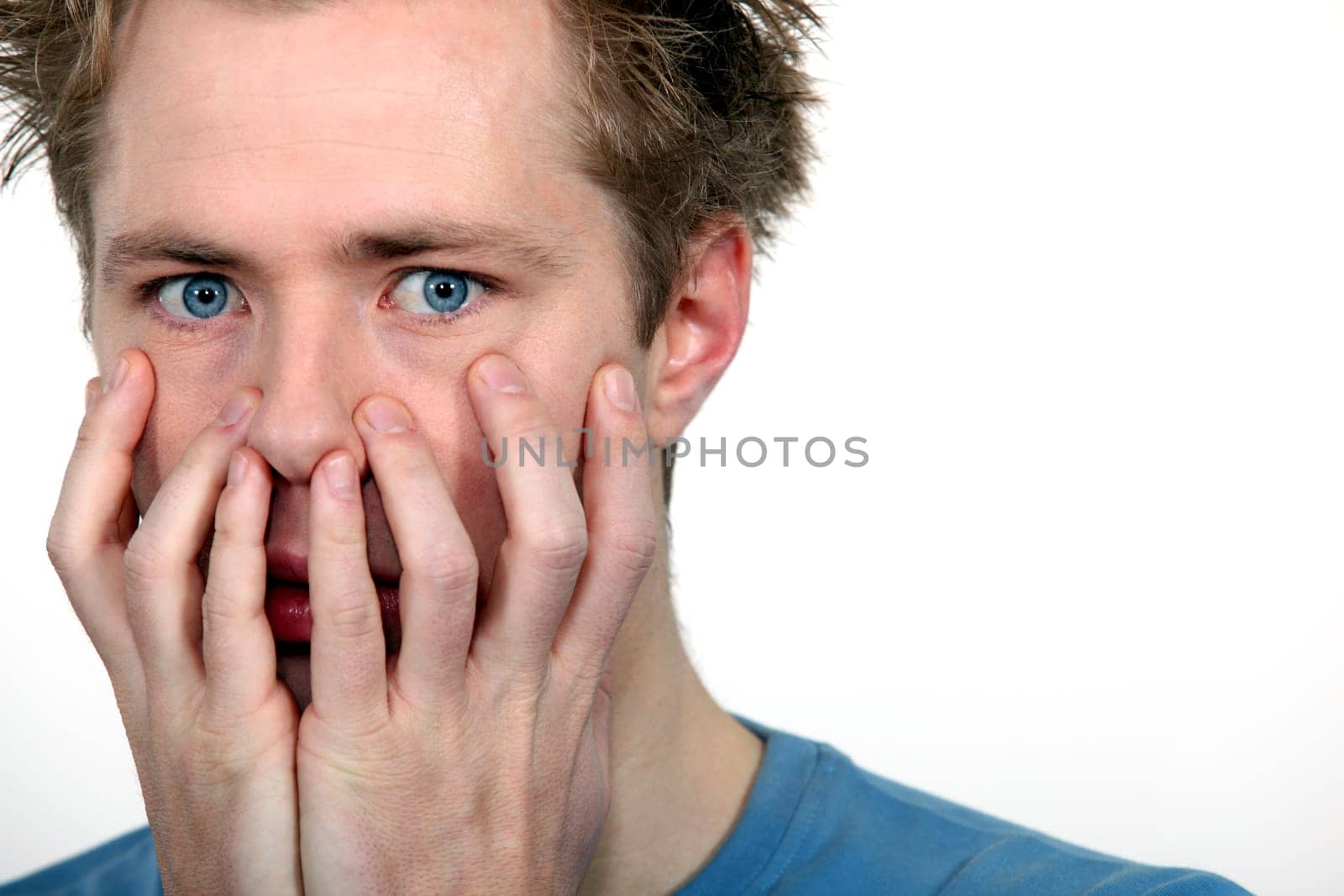 Terrified man