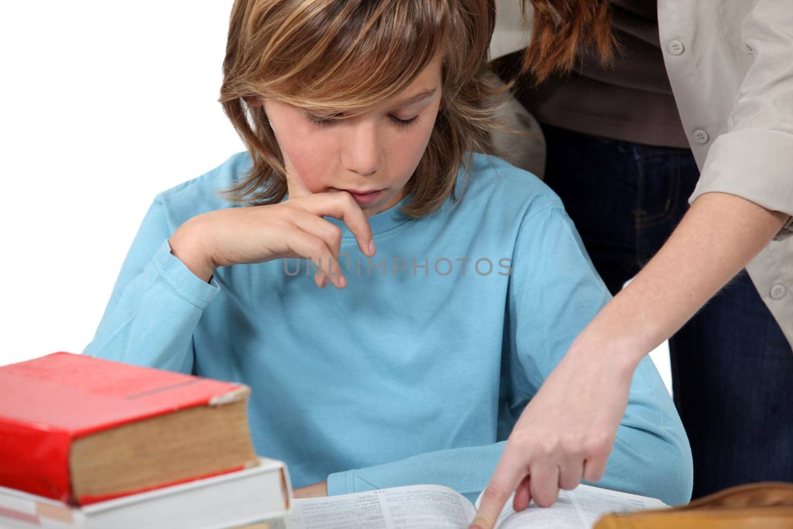 child doing his homework