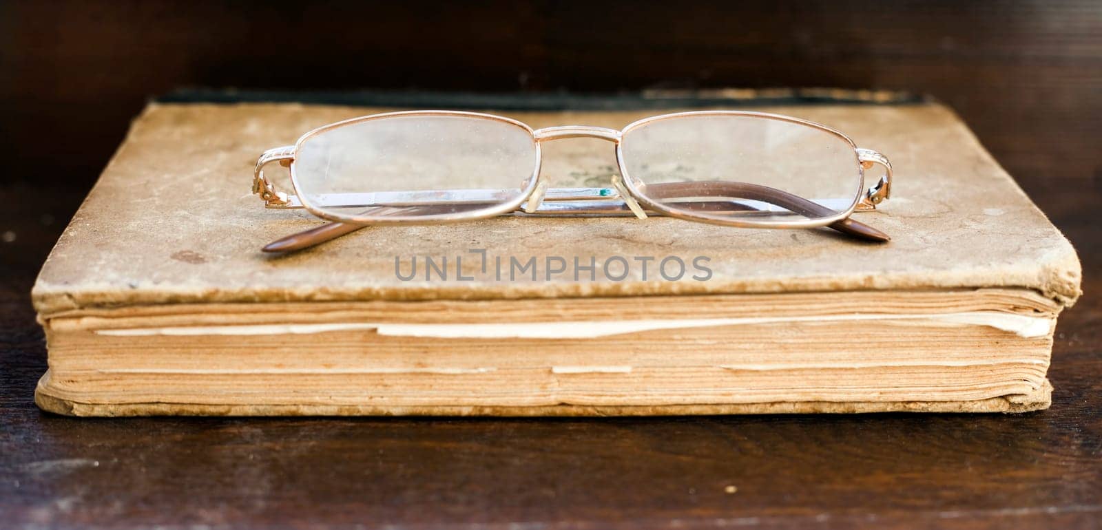 Pile of old books - vintage photo