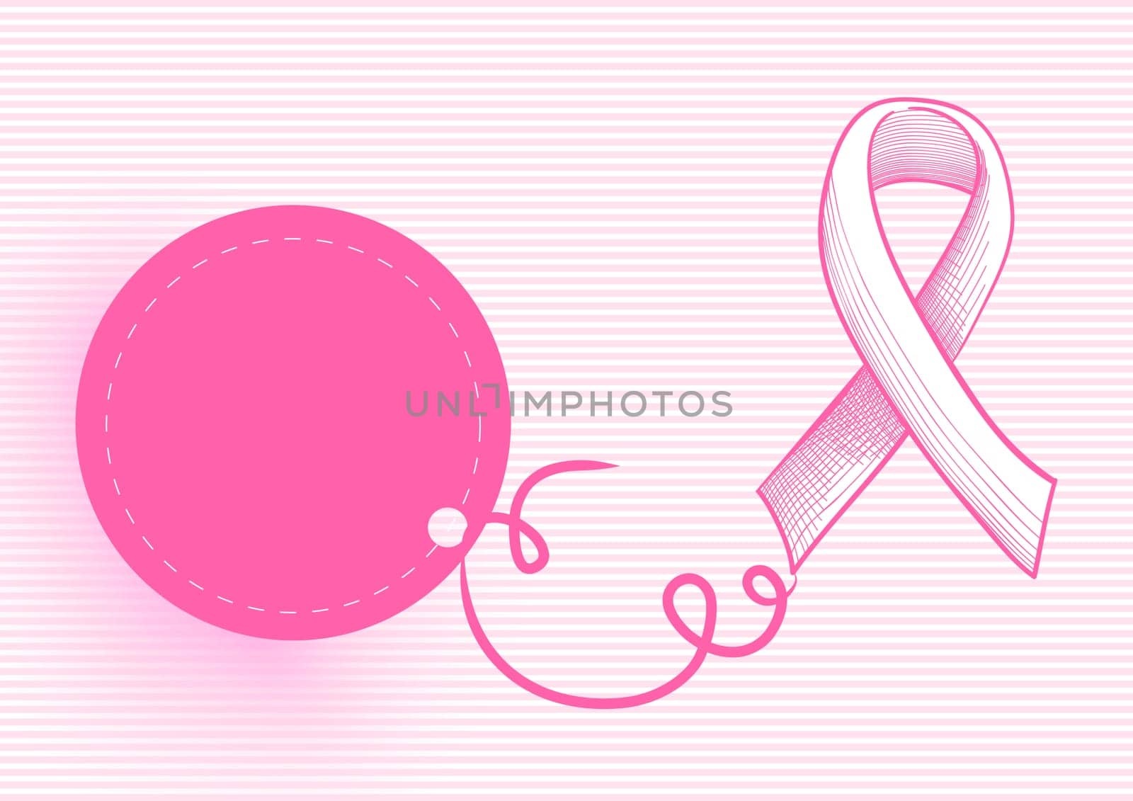Breast cancer awareness ribbon symbol vintage badge elements composition. EPS10 vector file organized in layers for easy editing.