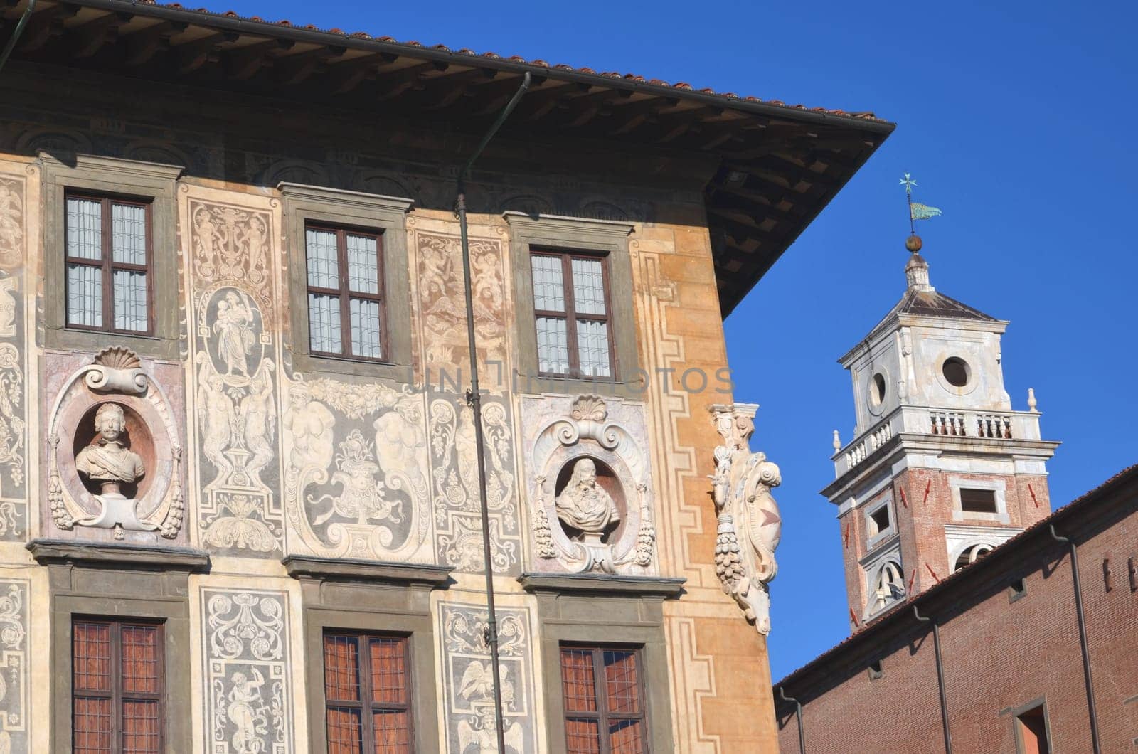 Beautiful building of University on Piazza dei Cavalieri in Pisa, Tuscany - Italy