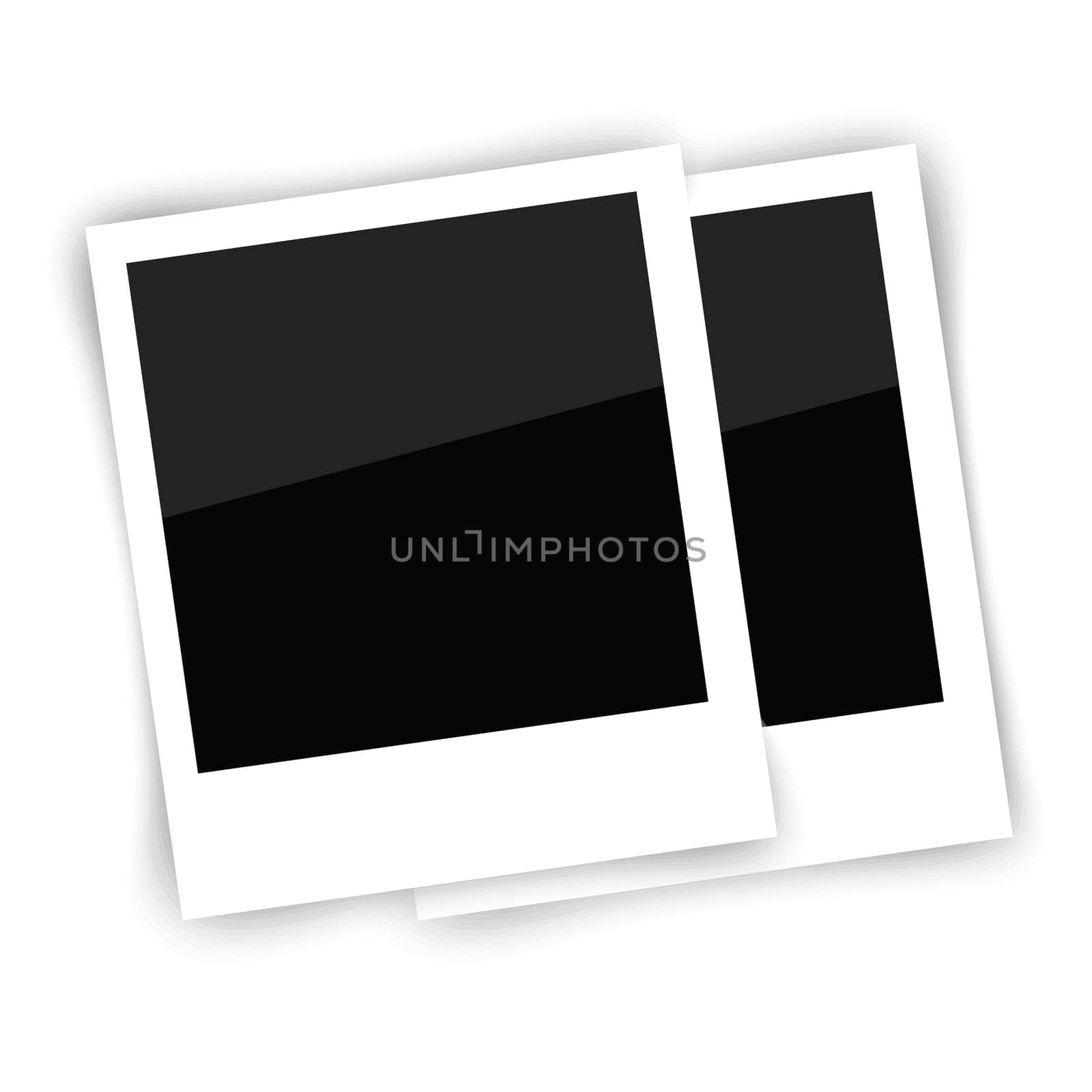 colorful illustration with photo frames for your design