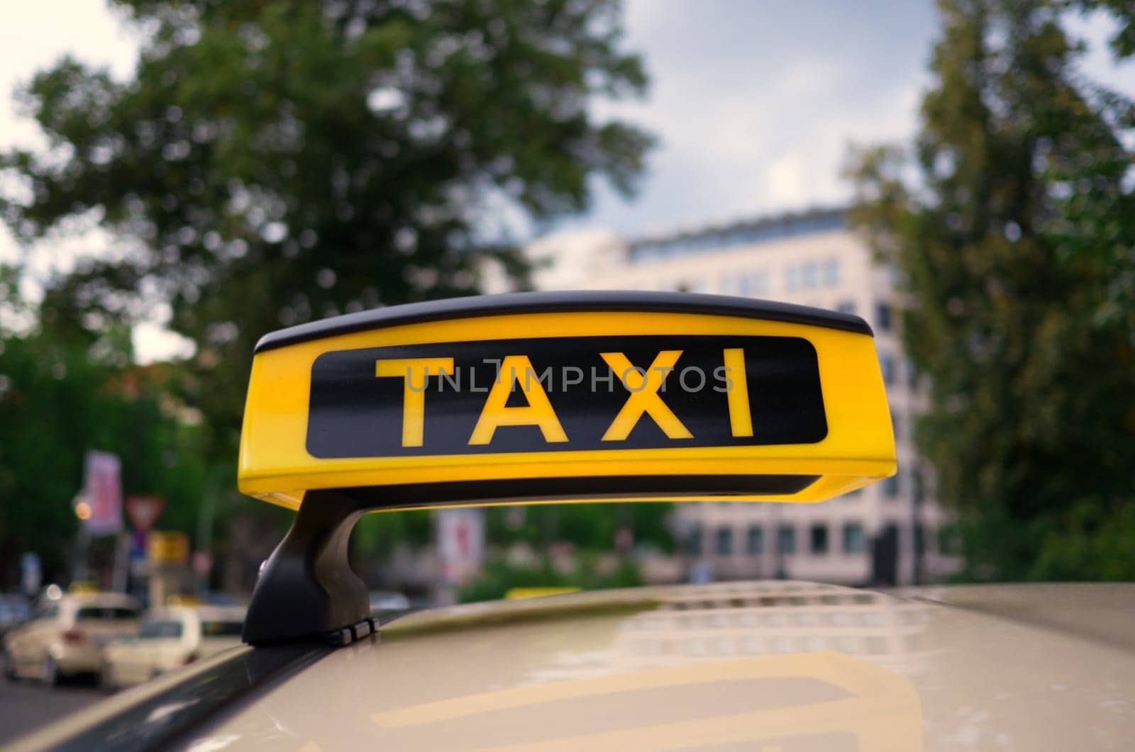 Big Line of Taxis in Berlin