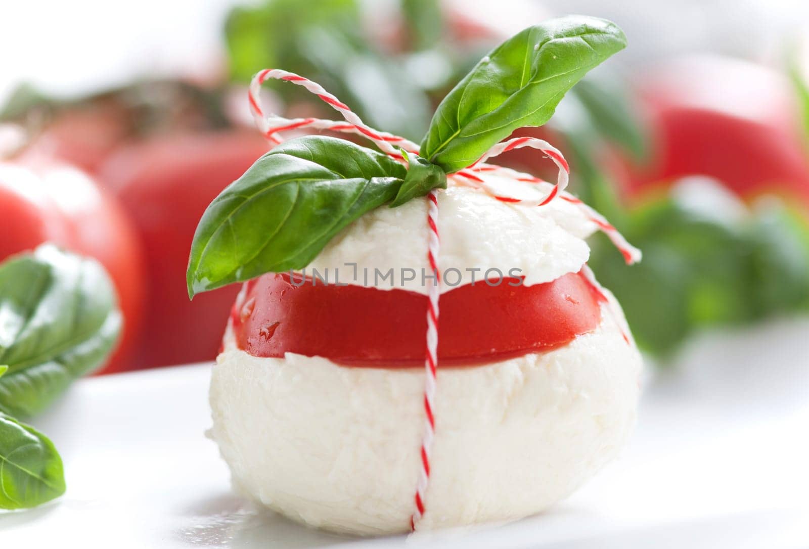 Italian Buffalo Mozzarella with Basil and Tomato