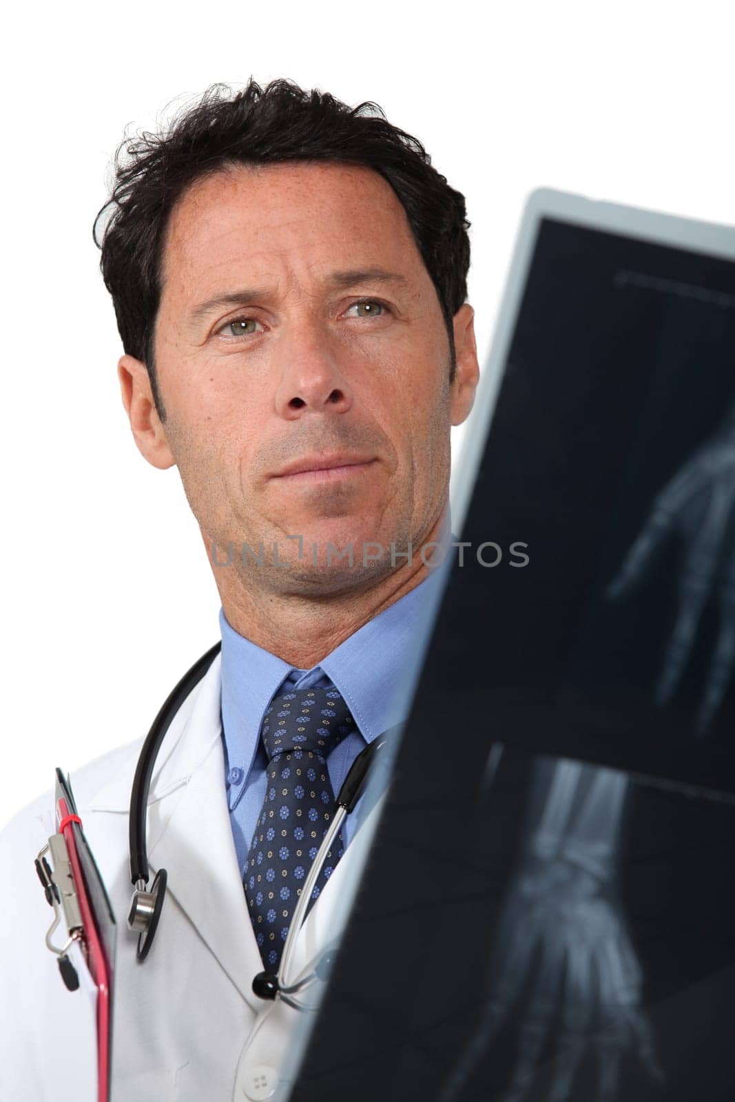Doctor examining x-ray