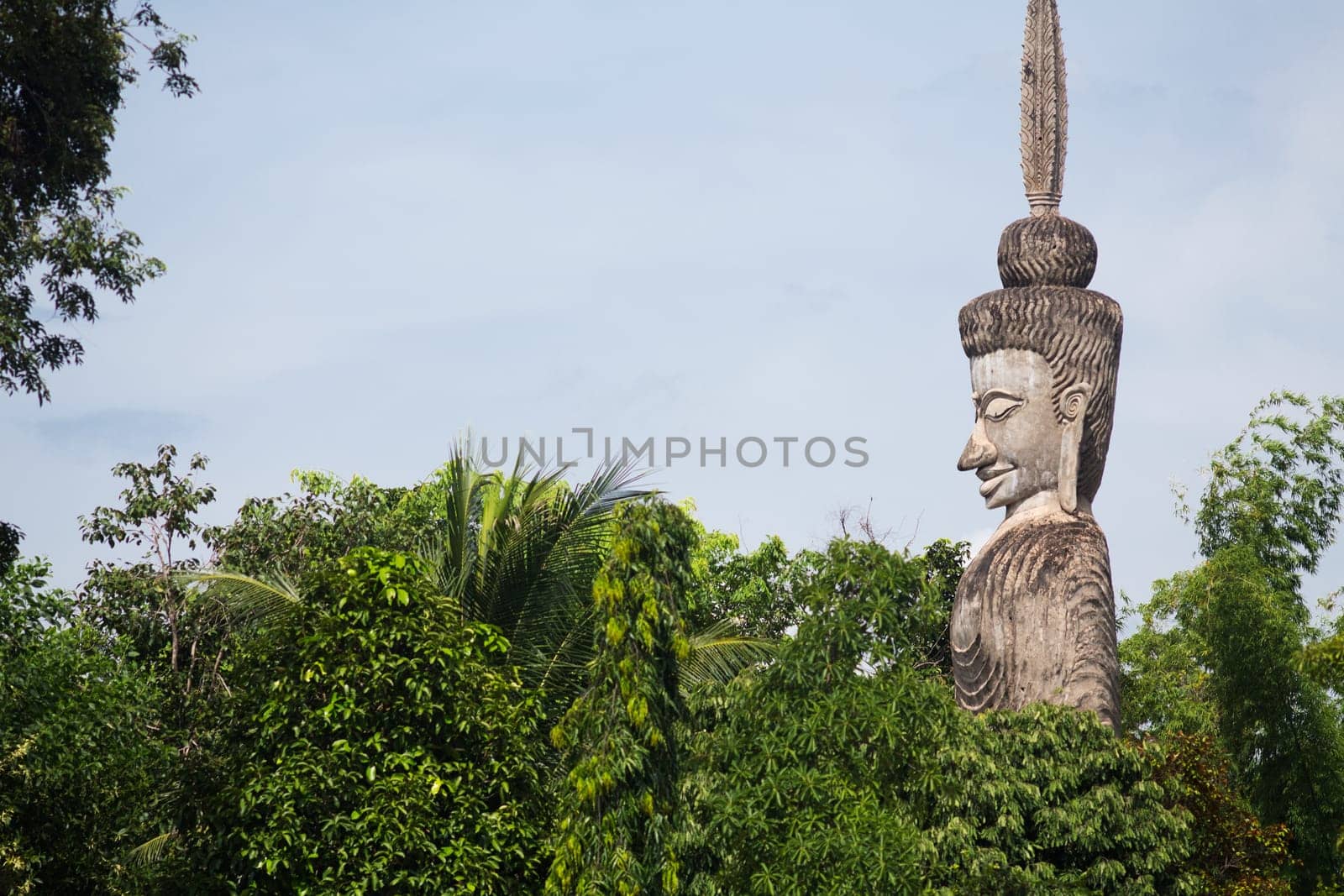 Buddhist sculpture,spiritual architecture at Nong Khai in Thailand
