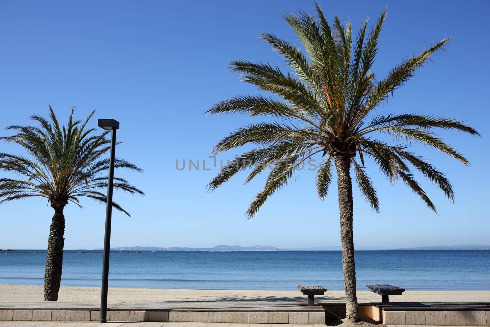 Details of a beach of Roses in Spain to the Costa brava.