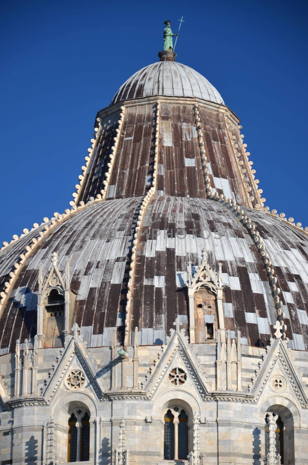 The famous baptistery on Square of Miracles in Pisa, Italy