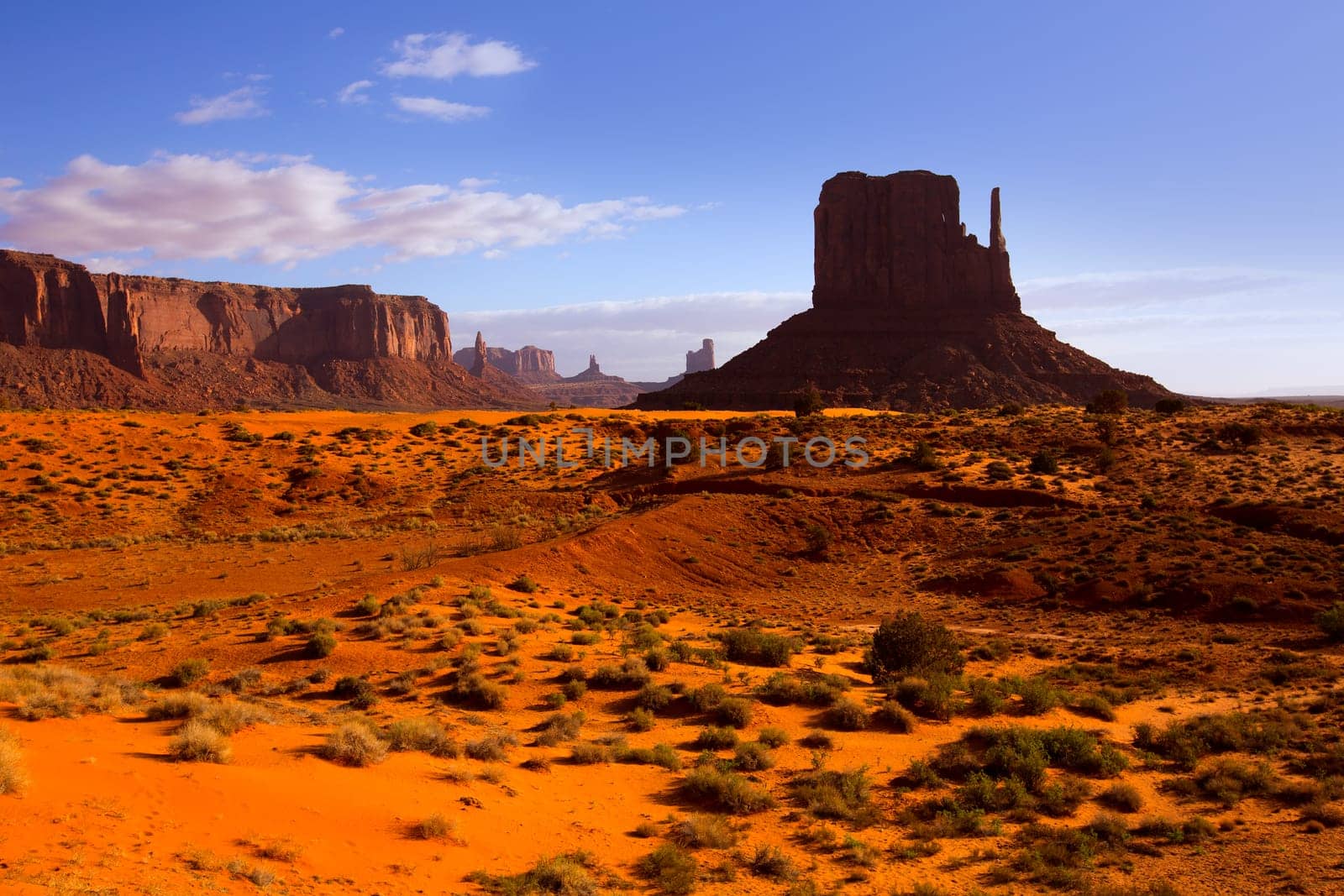 Monument West Mitten Butte in morning Utah National Park