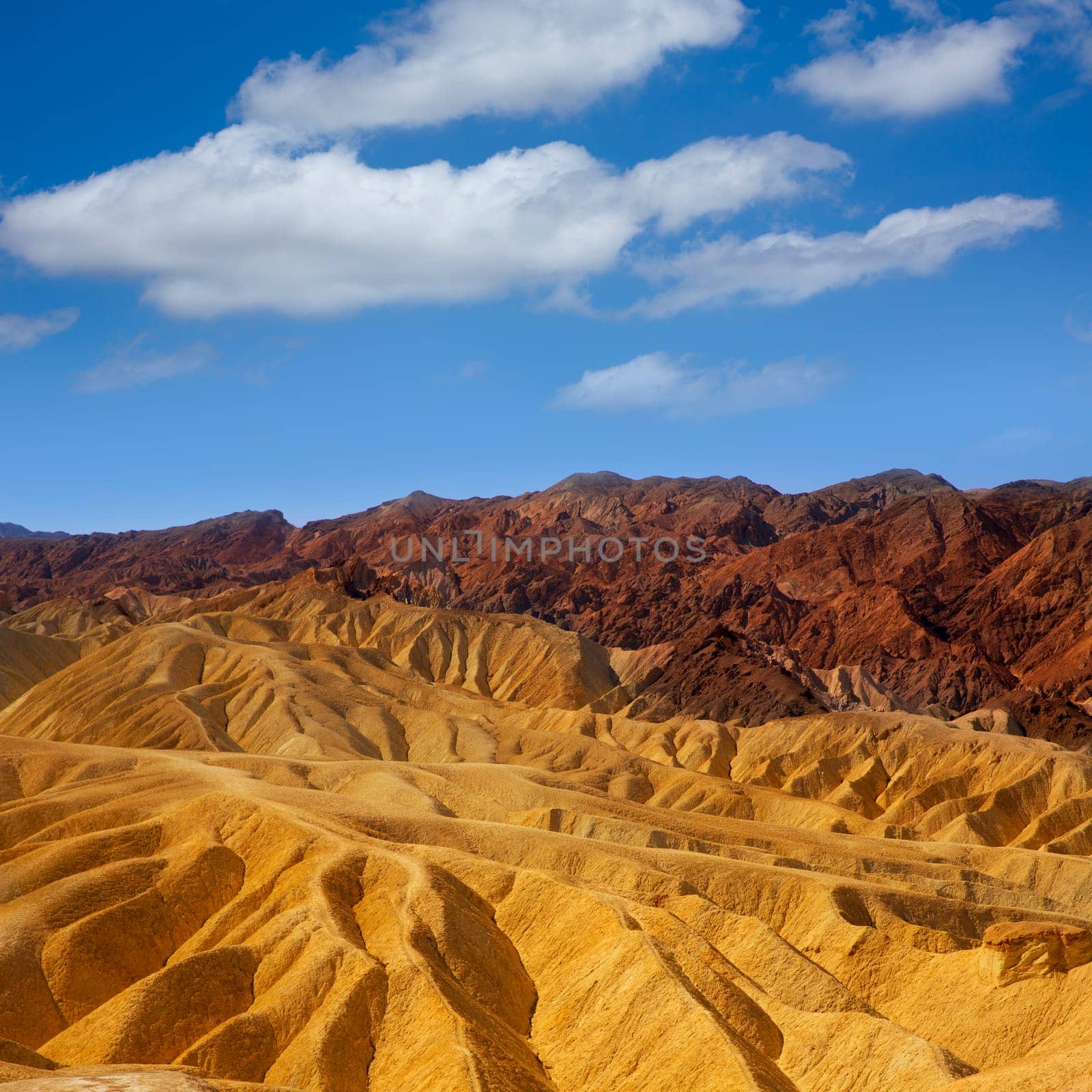 Death Valley National Park California Zabriskie point eroded mudstones