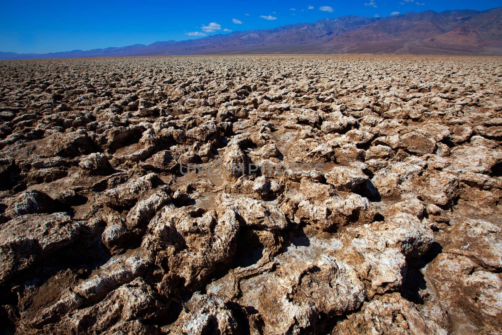 Devils golf course Death Valley salt clay formations National Park California