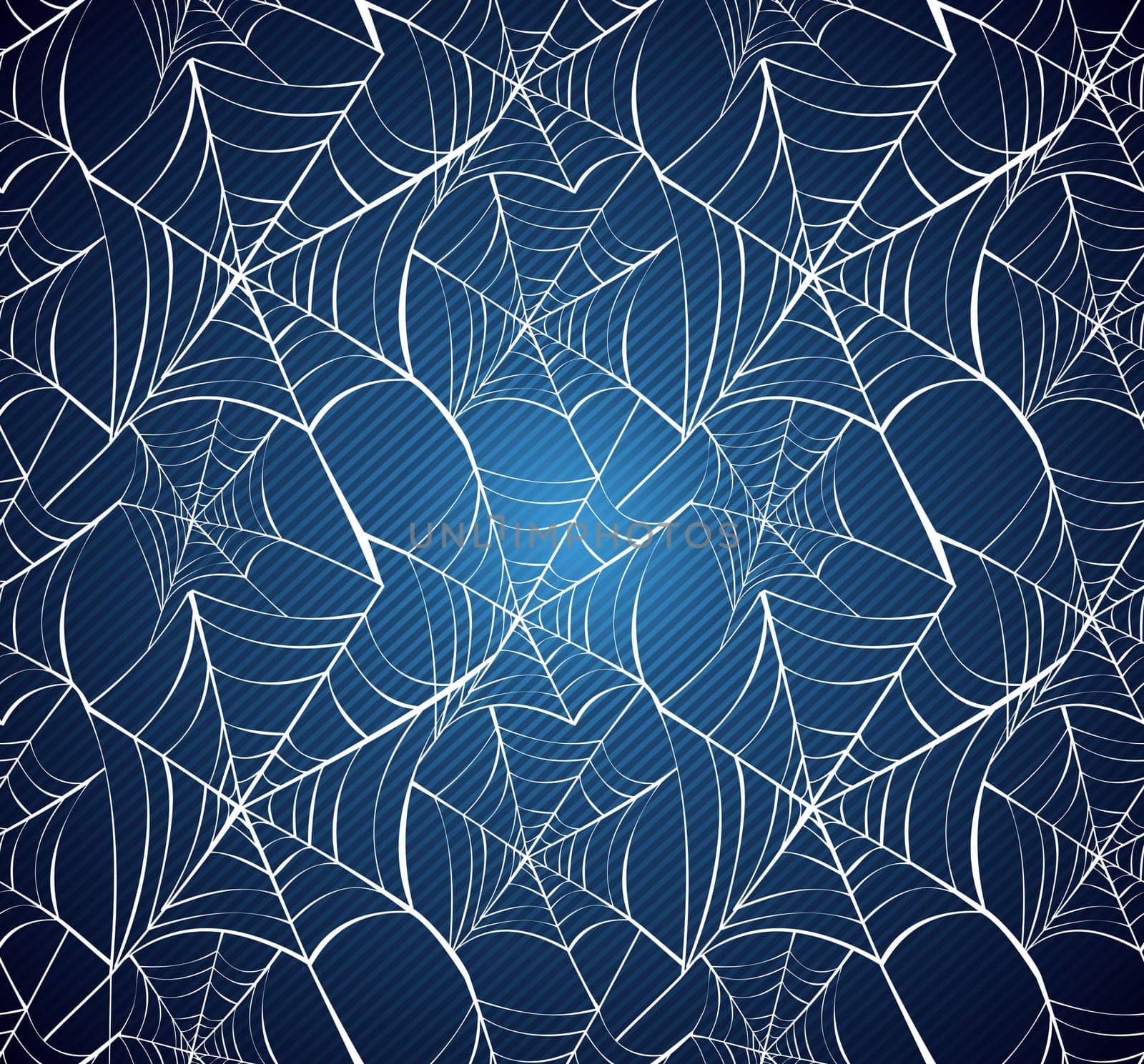 Happy Halloween spider webs seamless pattern over blue background. EPS10 Vector file organized in layers for easy editing.