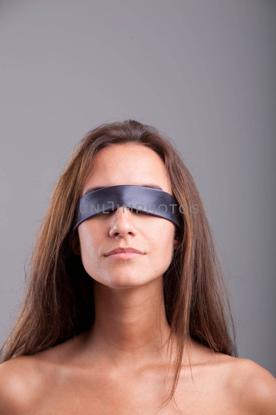 Blindfolded girl waiting mysterious and maybe sexy opportunities