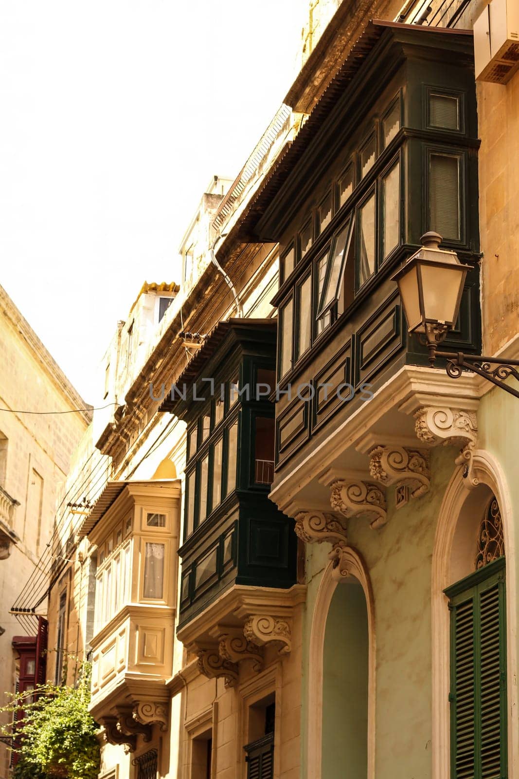 Facade in Birgu (Vittoriosa), Malta.