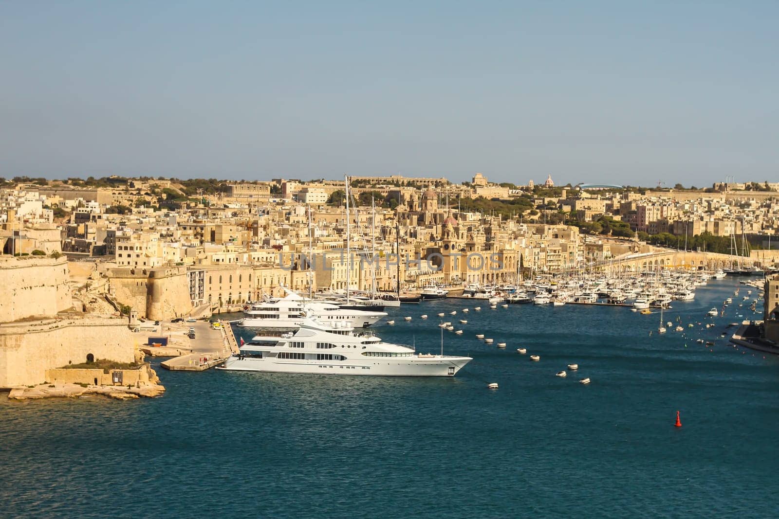 Panorama of Birgu (Vittoriosa), in Malta.