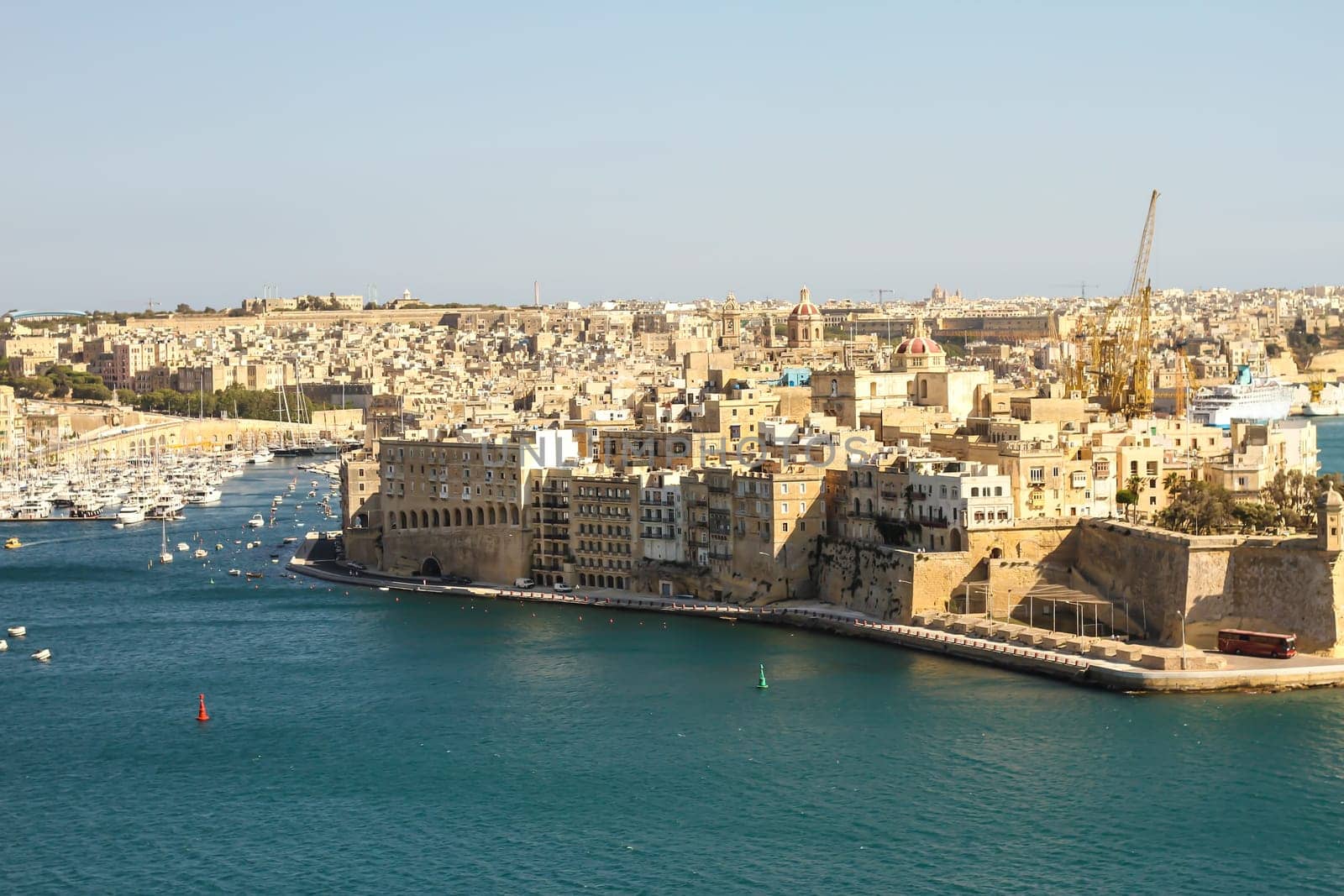 Panorama of Birgu (Vittoriosa) and Senglea, in Malta.