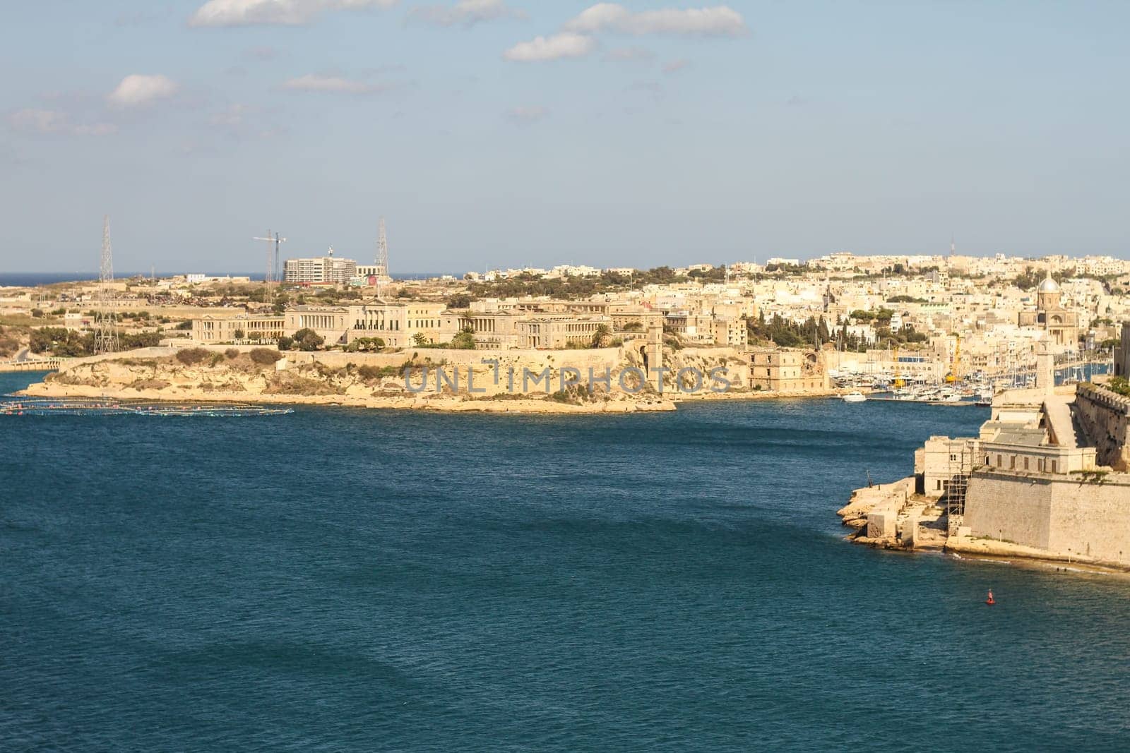 Panorama of Birgu (Vittoriosa), in Malta.