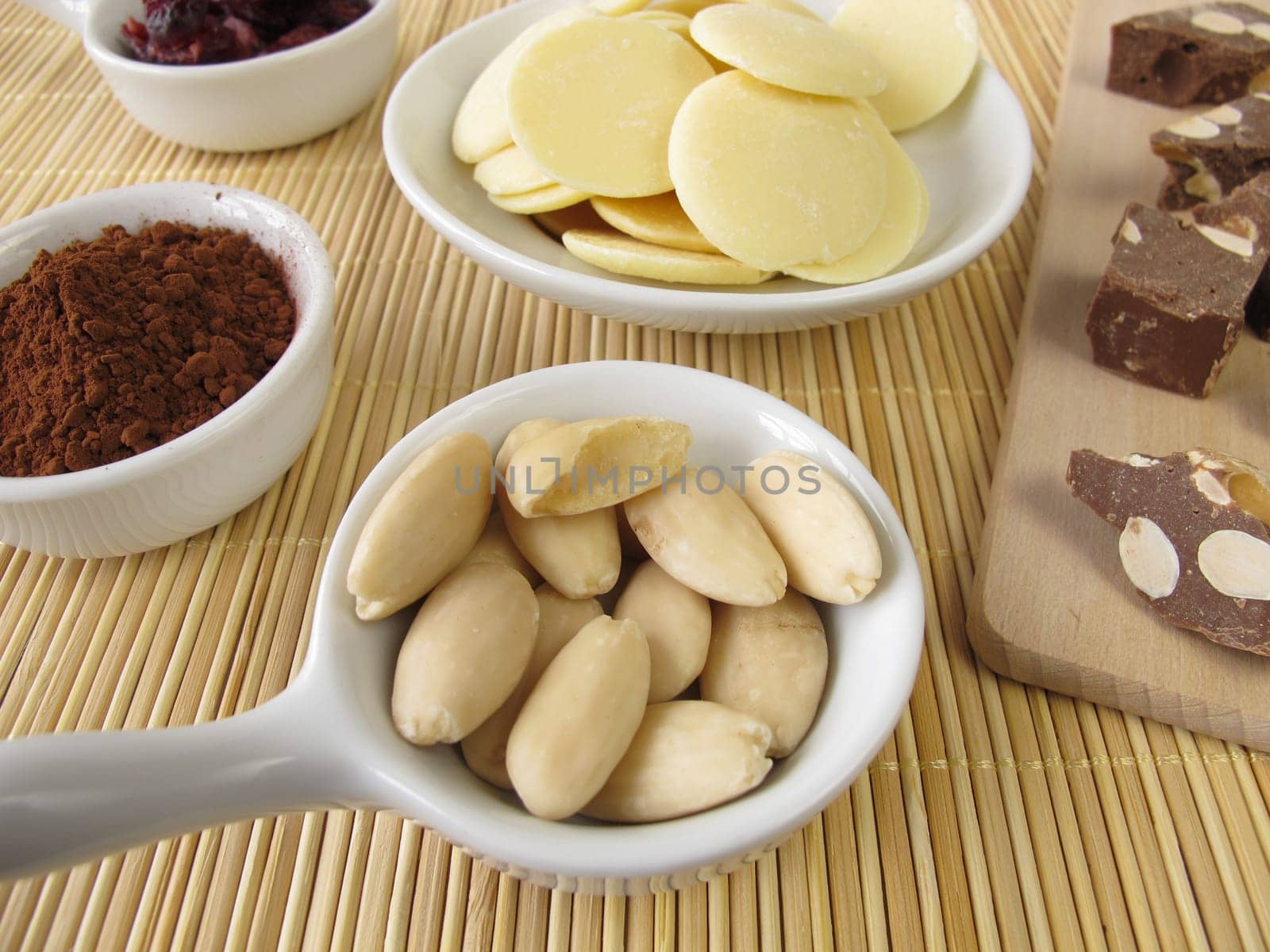 Ingredients for homemade chocolate