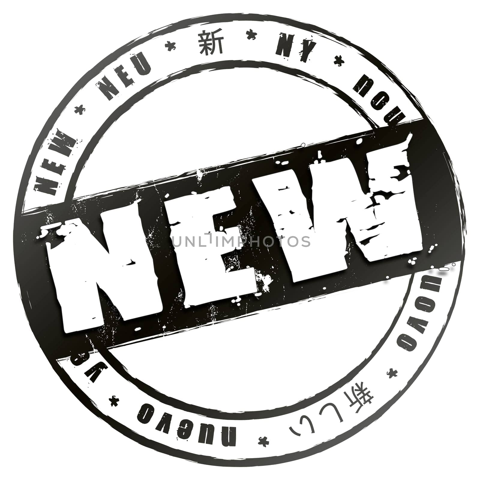Illustration of a stamp to use for presetations,as an icon or symbol