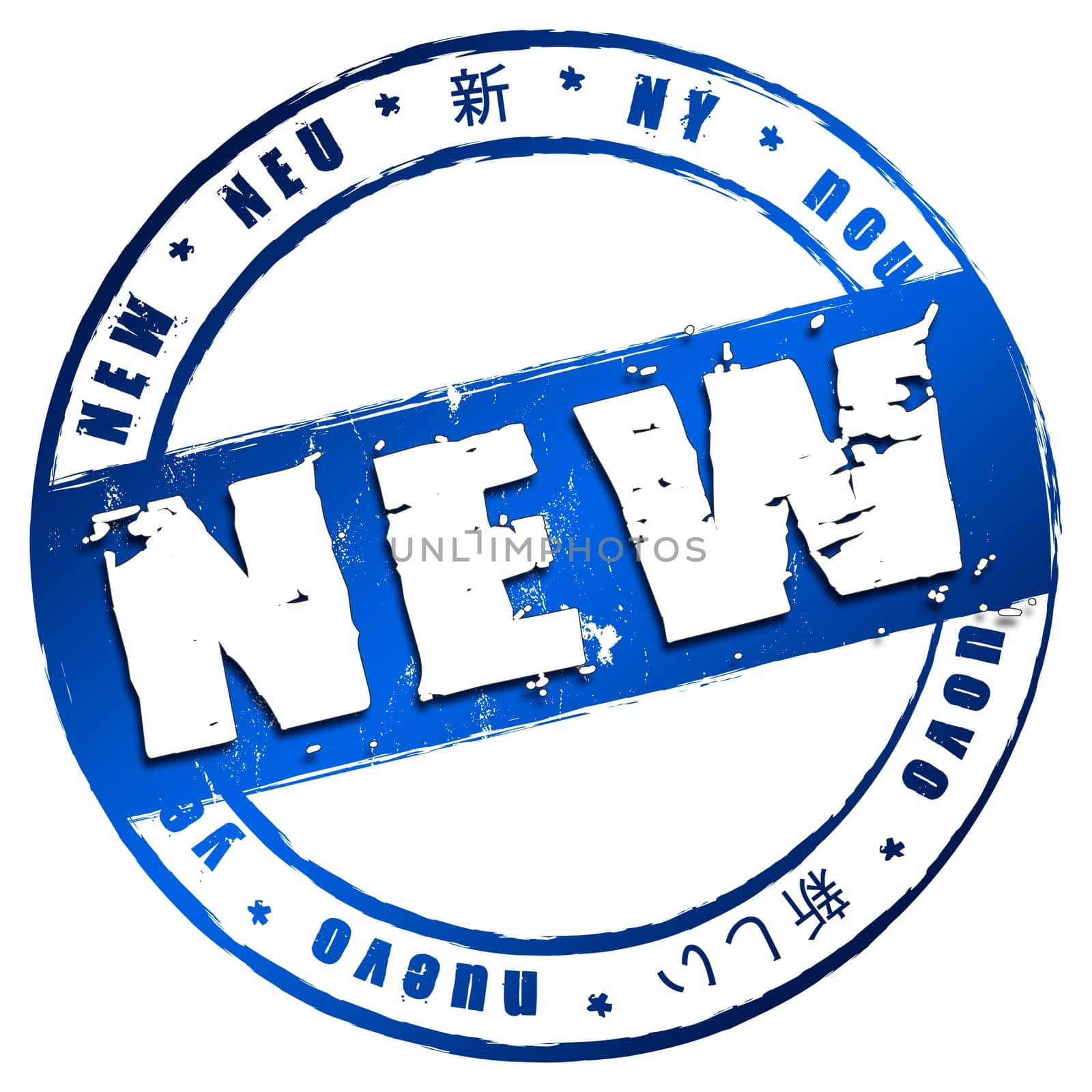 Illustration of a stamp to use for presetations,as an icon or symbol