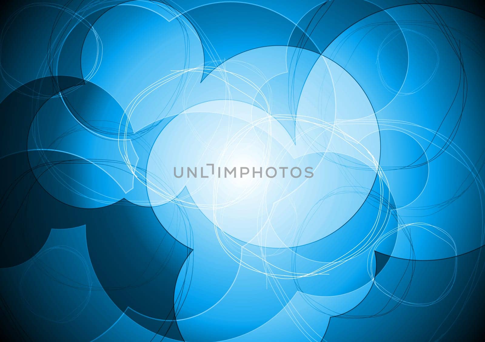 Abstract tech drawing with circles. Vector background eps 10