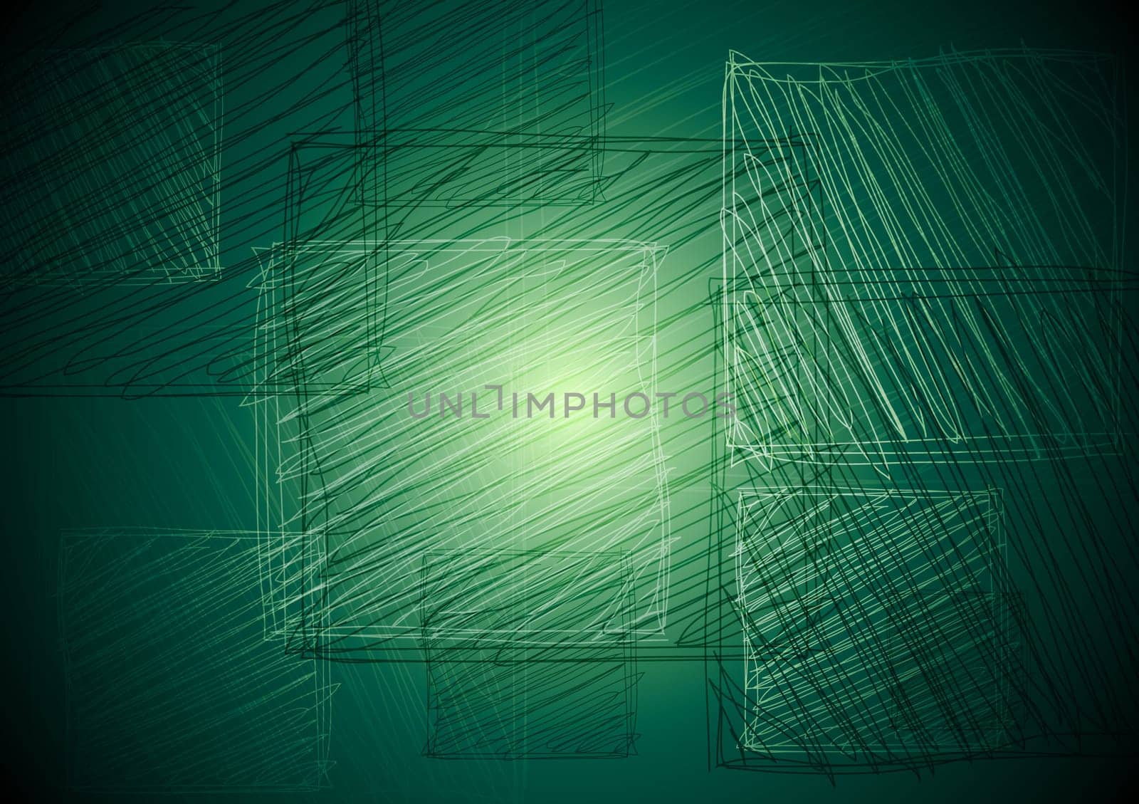 Abstract tech drawing with squares. Vector background eps 10