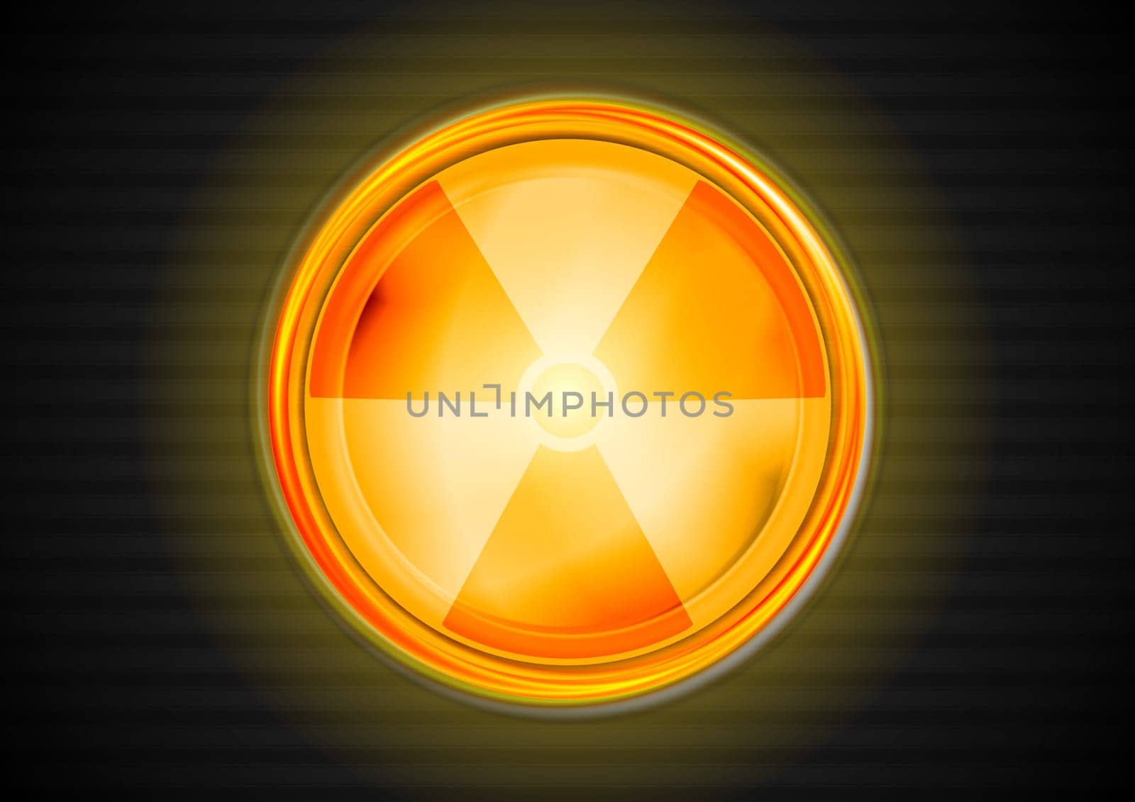 Nuclear radiation shiny symbol. Vector background eps 10