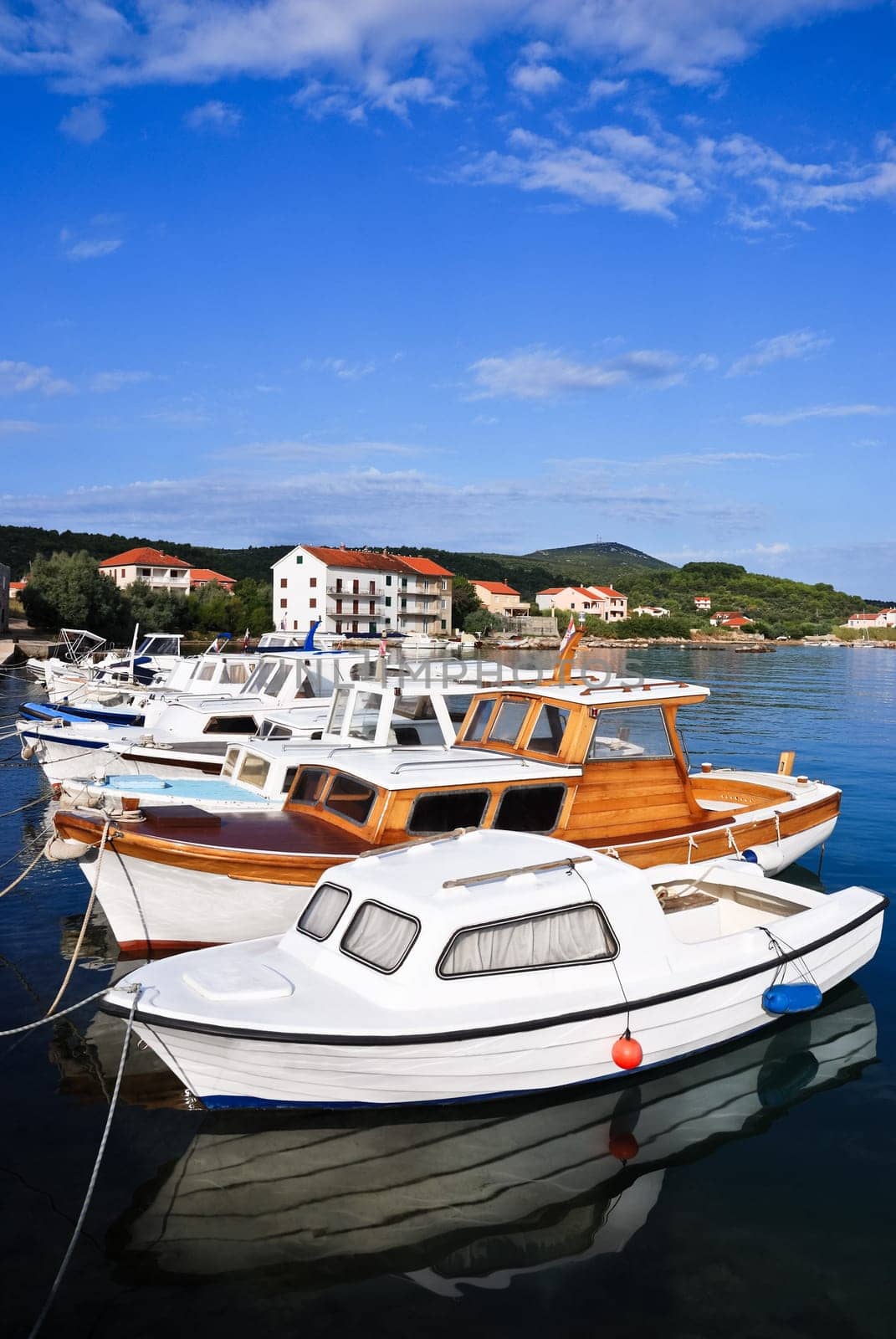 Boats in the harbour in Croatia