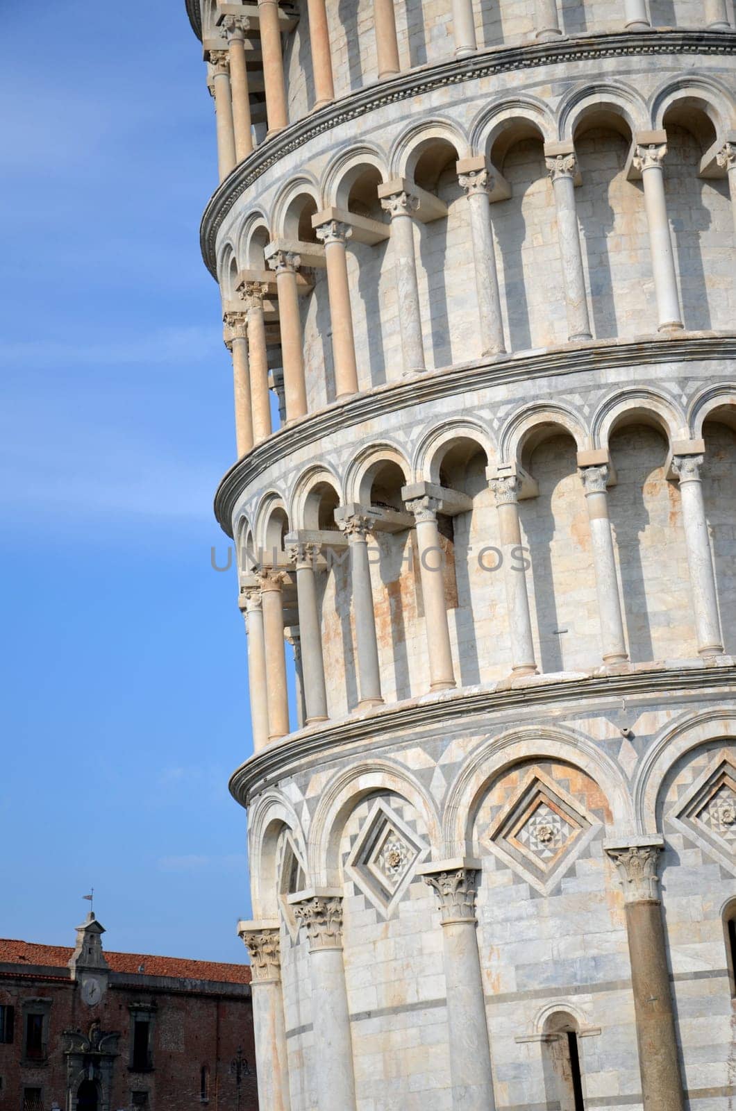 The famous Leaning Tower on Square of Miracles in Pisa, Tuscany - Italy