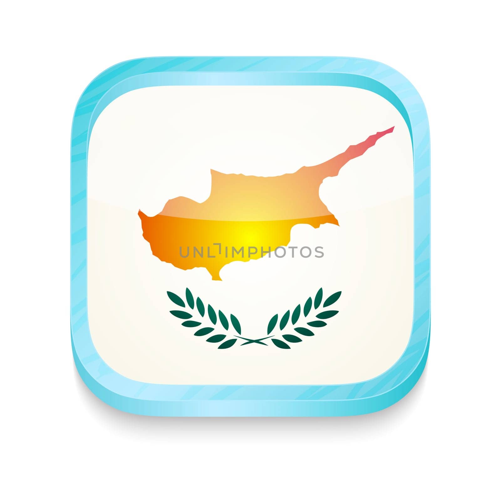 Smart phone button with Cyprus flag