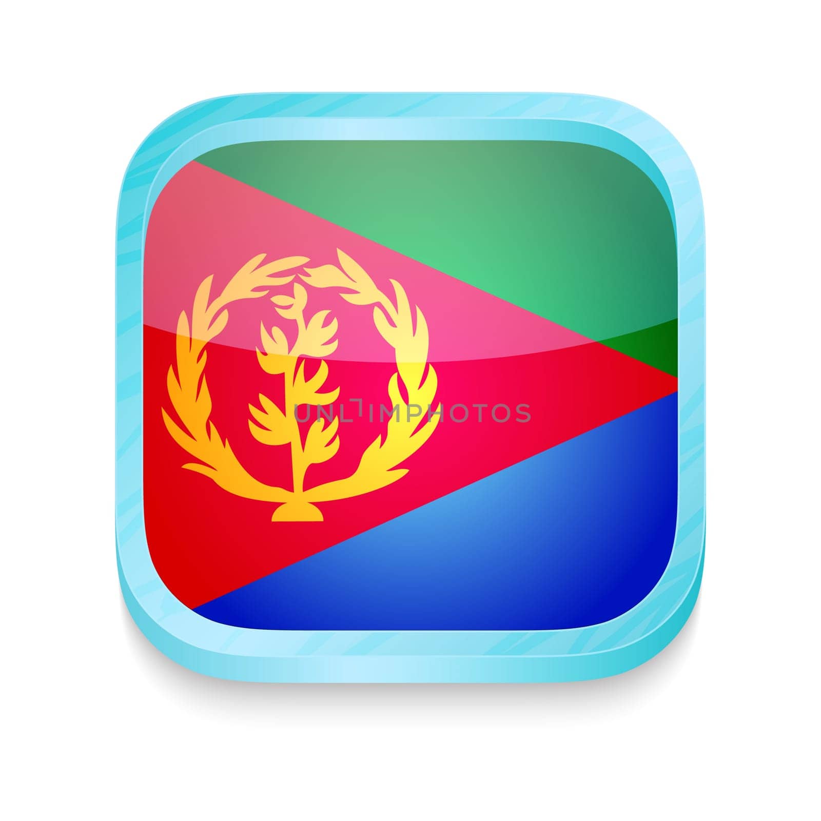 Smart phone button with Eritrea flag
