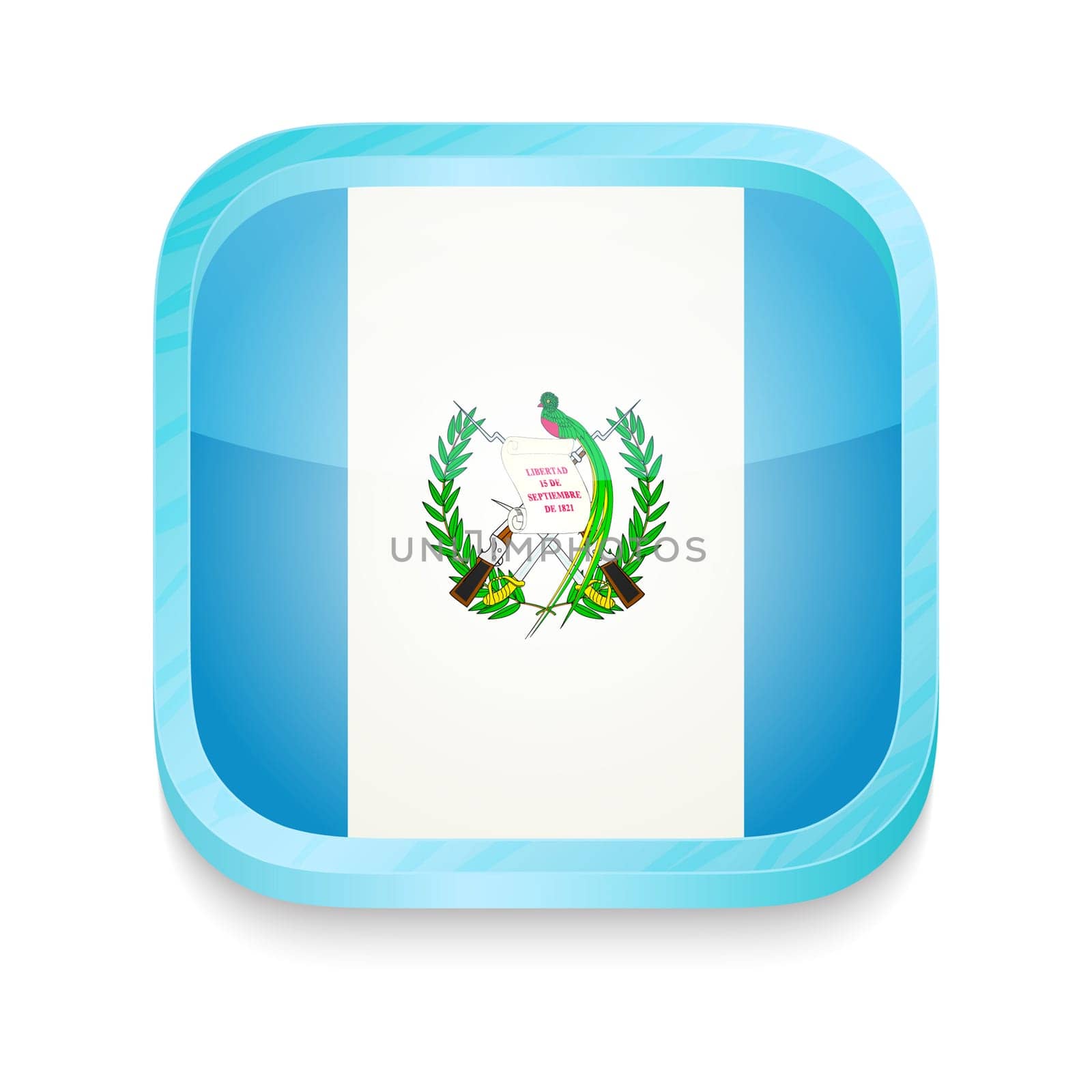 Smart phone button with Guatemala flag