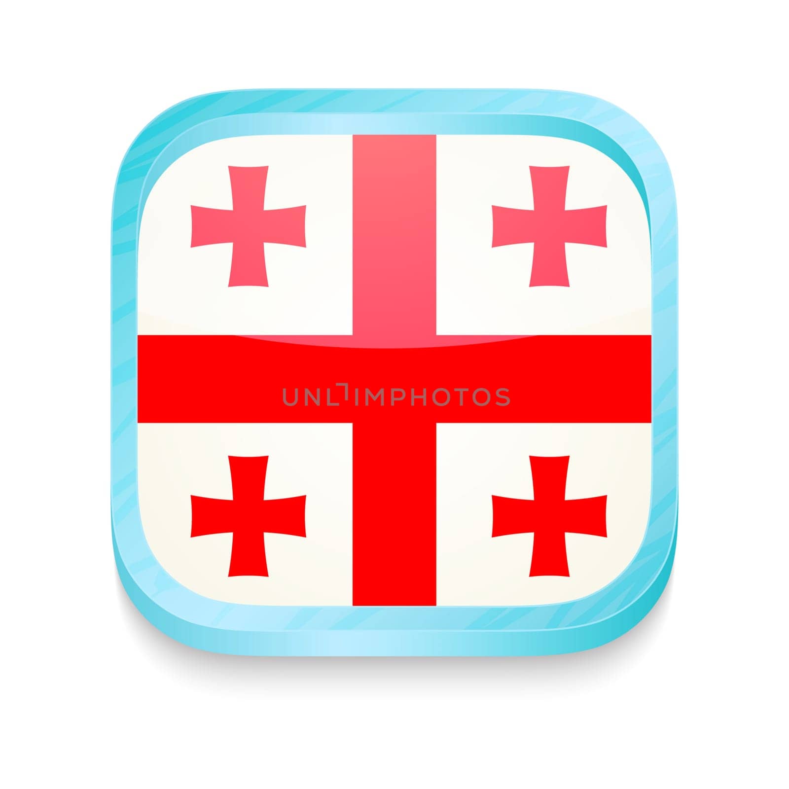 Smart phone button with Georgia flag