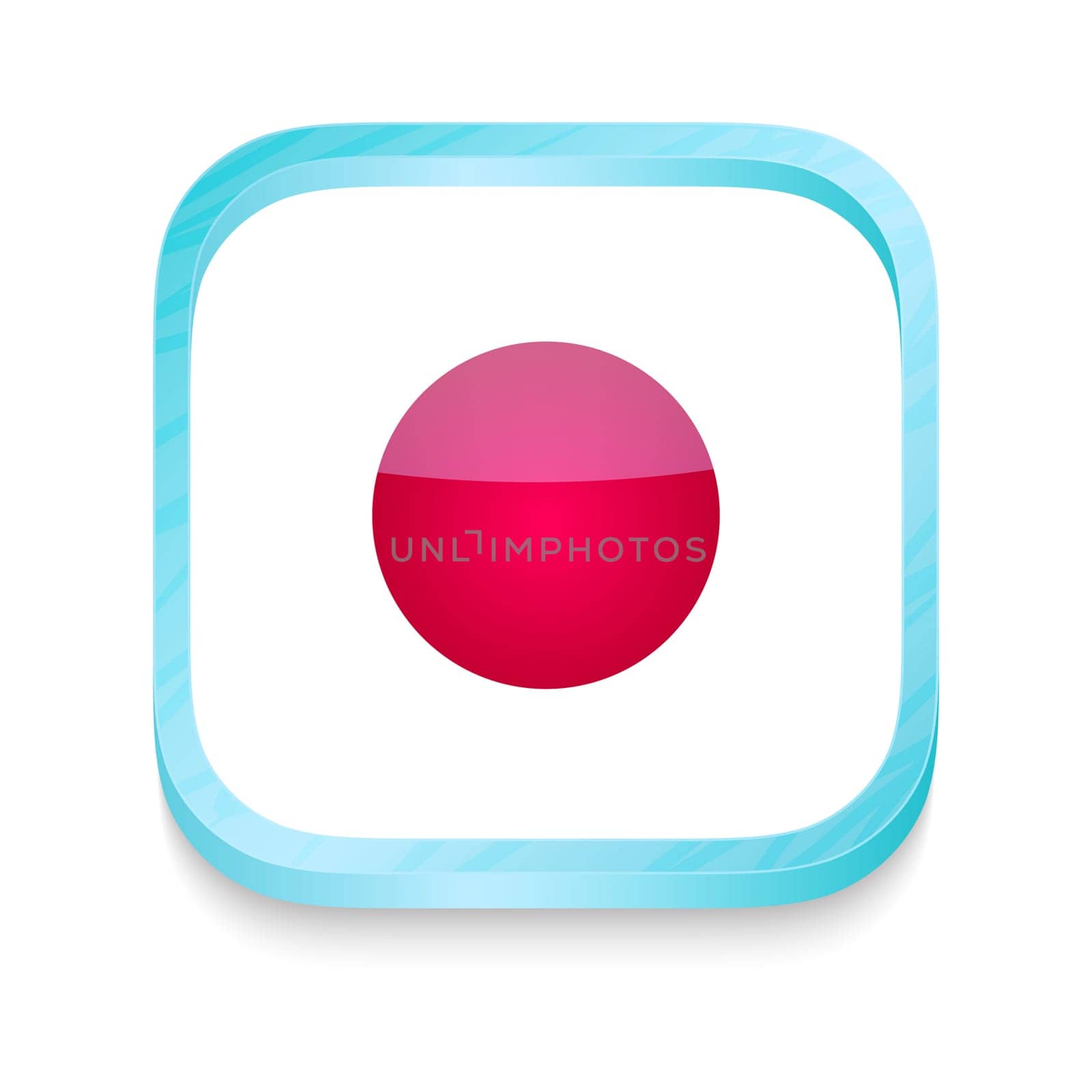Smart phone button with Japan flag
