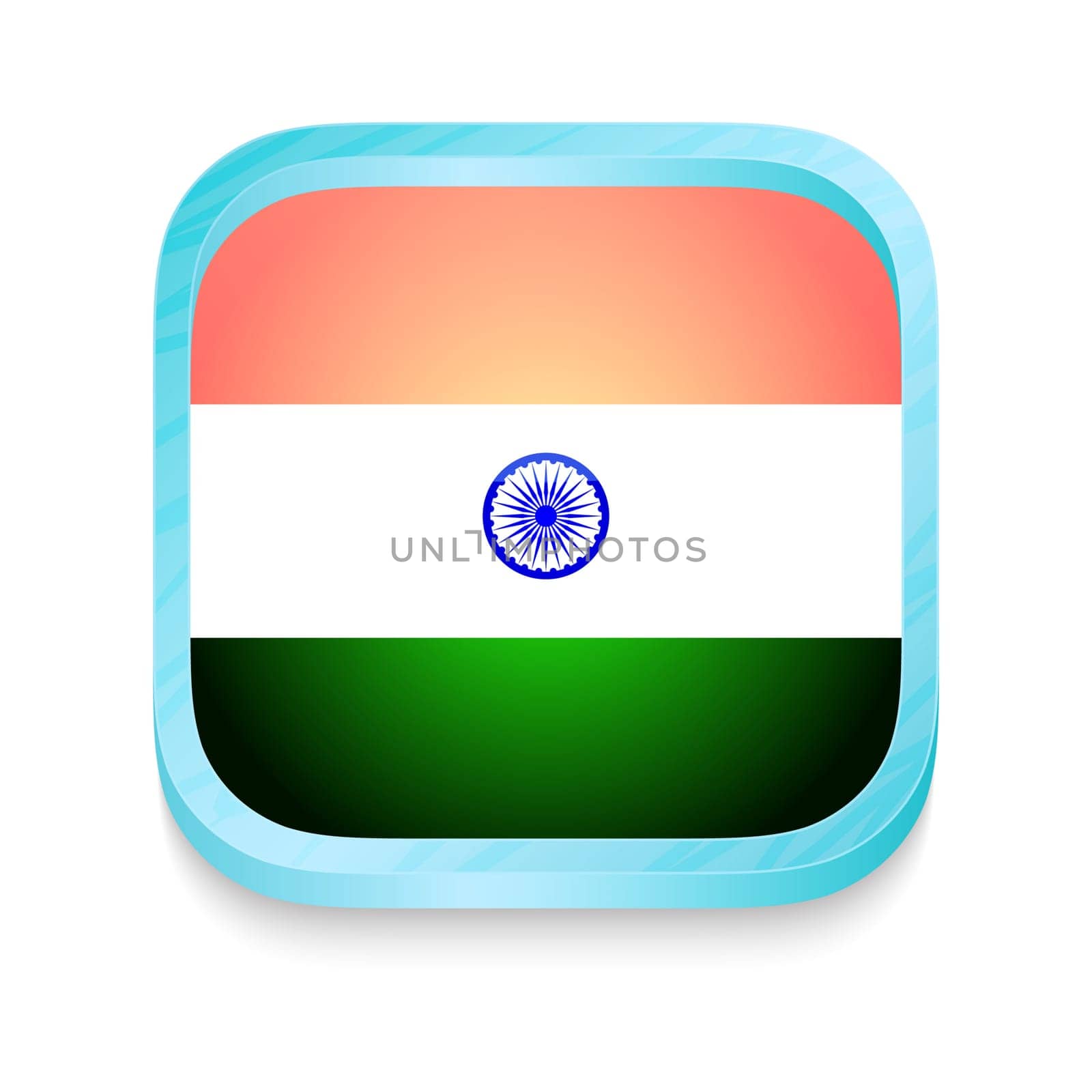Smart phone button with India flag