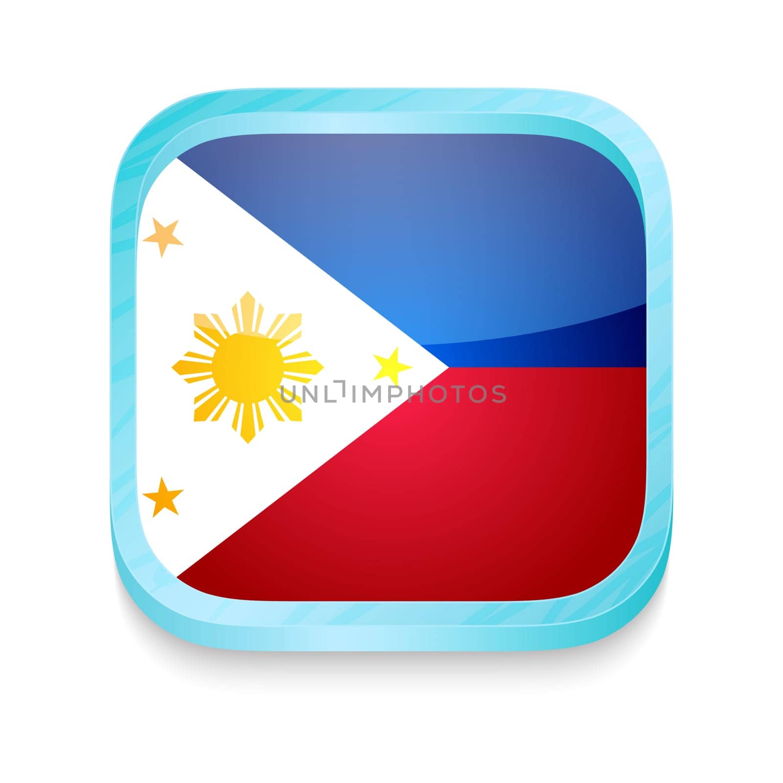 Smart phone button with Philipines flag