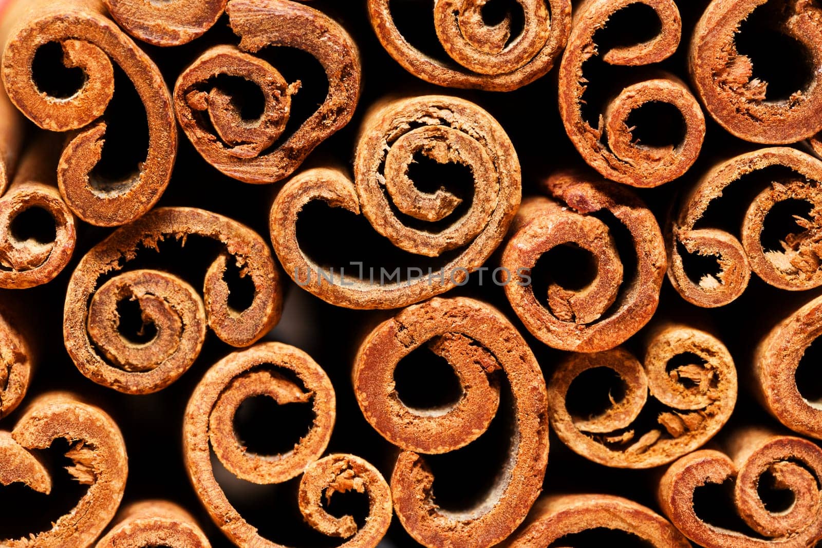 Cinnamon sticks macro close-up