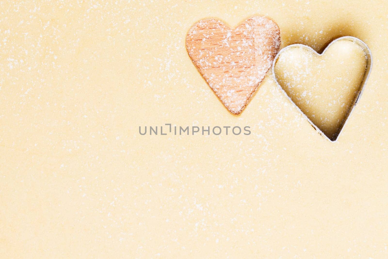 Hearts in dough with free text space