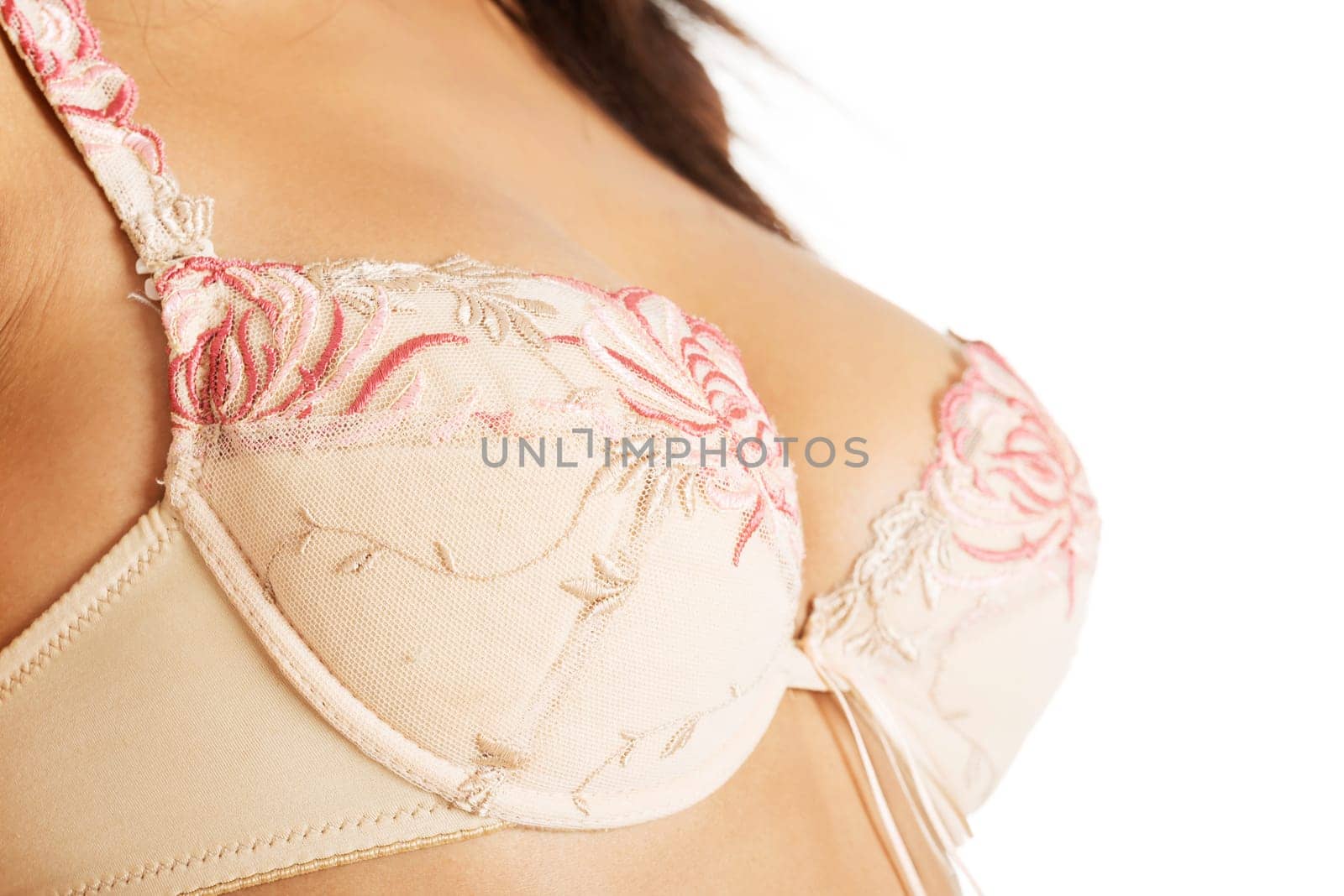 Perfect woman breast close up