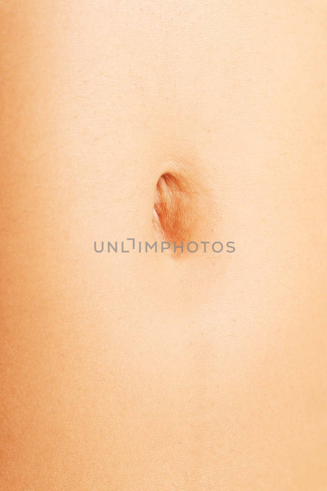 Closeup - navel of the stomach of woman - belly button