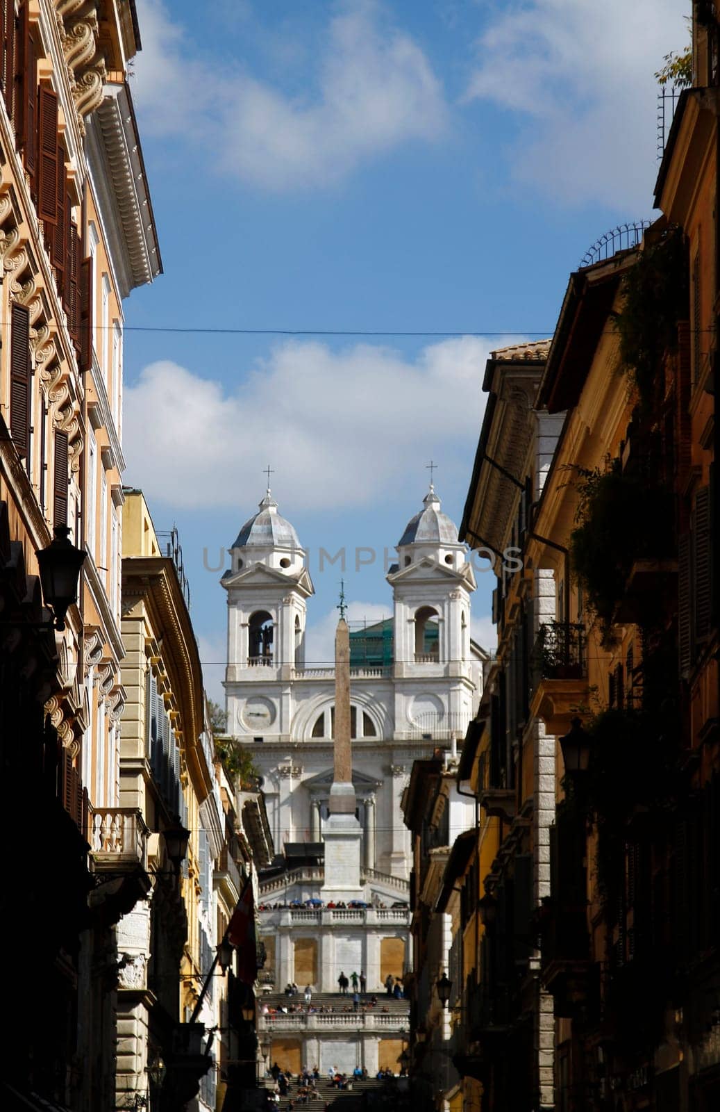 View of Piazza di Spagna (Spain Square) located in Rome, Italy.