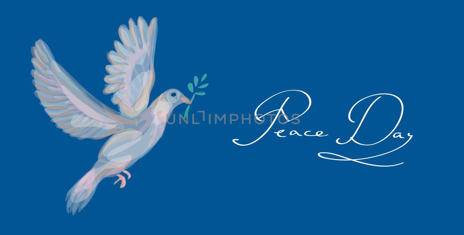 Sketch style peace and love composition symbol and dove bird over blue background. EPS10 Vector file organized in layers for easy editing.