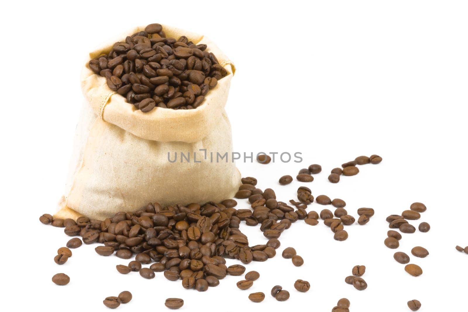 A bag of coffee beans