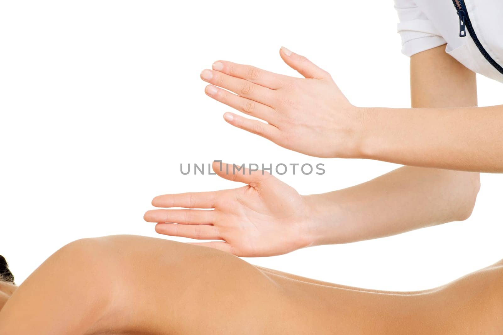 Preaty young woman relaxing beeing massaged in spa saloon