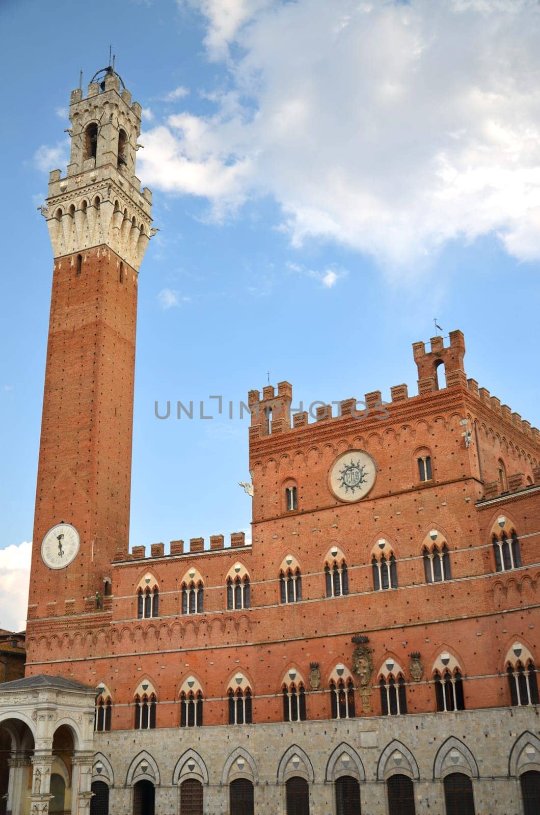 Majestic Palazzo Pubblico on Piazza del Campo in Siena, Tuscany, Italy