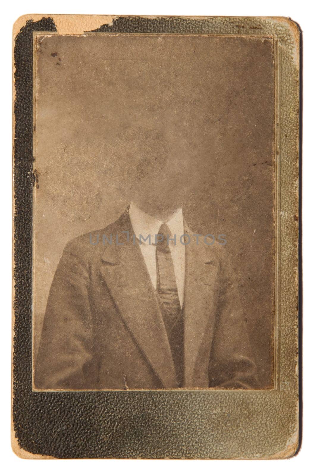 Old photo isolated on white background